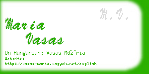 maria vasas business card